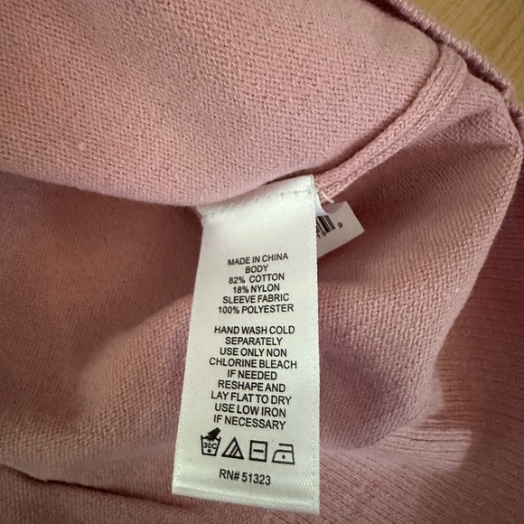 CeCe Clip Dot Chiffon Sleeve Sweater - PINK - Size- MEDIUM - WOMENS - Picture 4 of 7